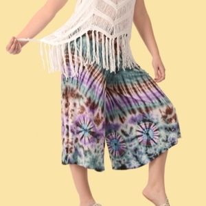 Tie Dye Crop Palazzo Pants